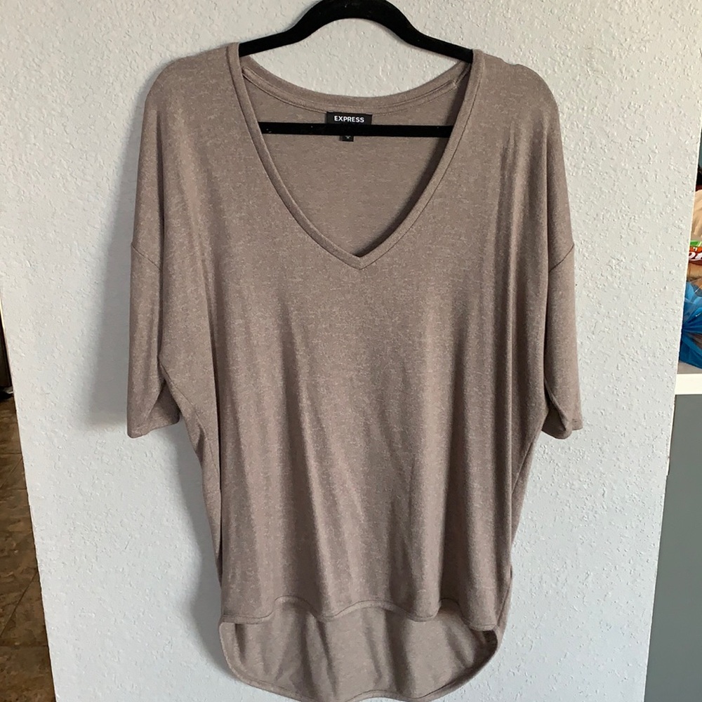 Tan v-neck top